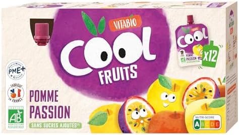 Vitabio Cool Fruits Pomme-Pêche-Abricot | 4 x 90 g Vitabio Cool Fruits Pomme-Pêche-Abricot | 4 x 90 g